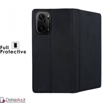 Telone smart magnet serijos atverčiamas dėklas - juodas (telefonams Xiaomi Poco F3/mi 11i)